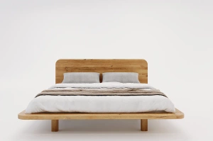 Łóżko lewitujące drewniane dębowe Skandica JAPANDIC / 200x200 cm, olej naturalny