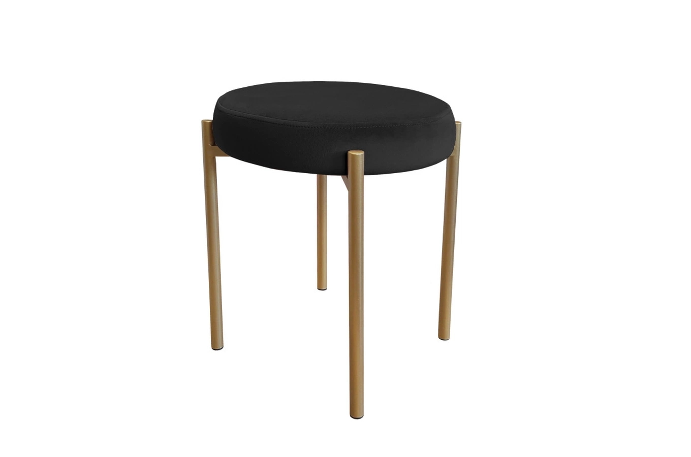 Tapicerowany taboret TERZO na metalowych nogach / kolor tkaniny + podstawy do wyboru!