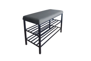 Tapicerowana ławka na buty DEXTER na metalowych nogach / kolor tkaniny do wyboru!