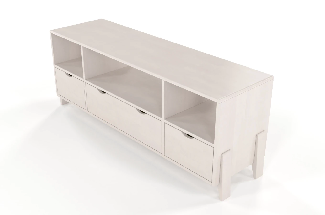 Drewniana szafka RTV bukowa Visby GDYNIA na nóżkach / szer. 160 cm