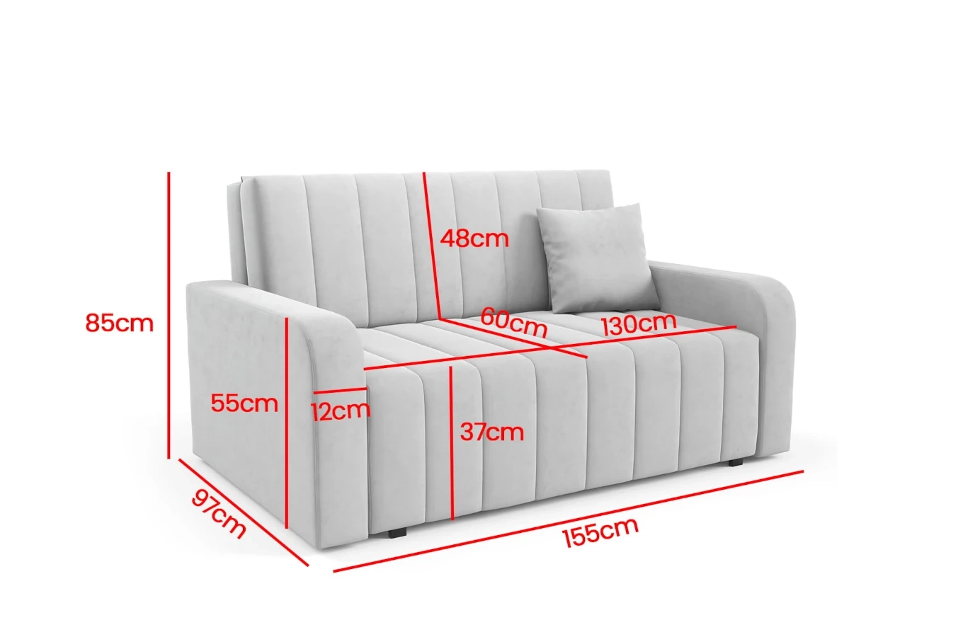 Rozkładana sofa SELENA MAXI 130 z funkcją spania / szerokość 155 cm
