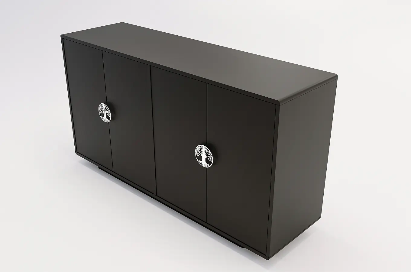 Czarna komoda Dancan LOTTA / szer. 139 cm