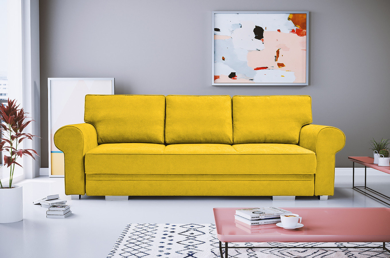 Elegancka rozkładana sofa CHESTER z pojemnikiem na pościel