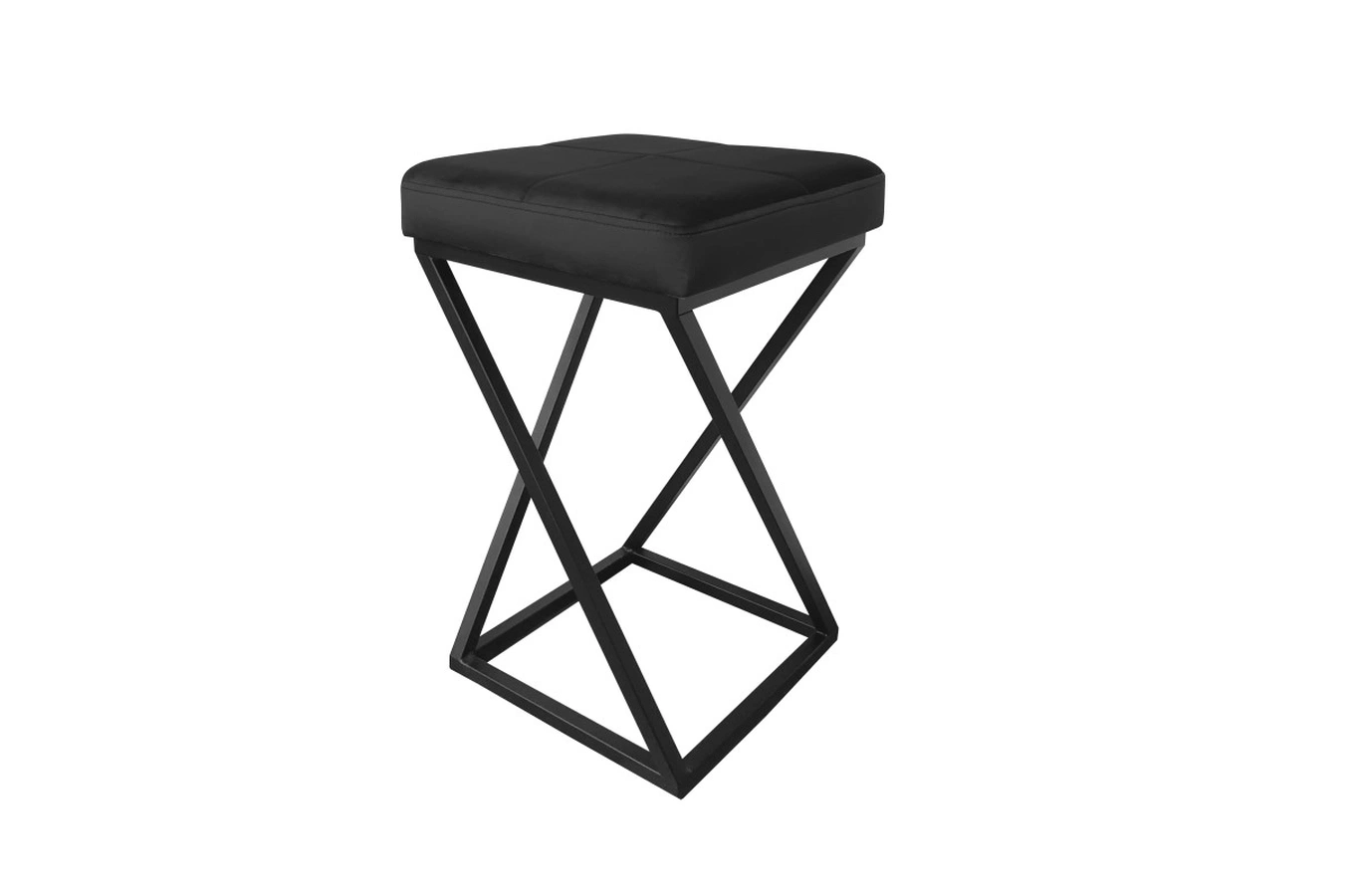 Tapicerowany hoker DIXI na metalowych nogach / kolor tkaniny + podstawy do wyboru!