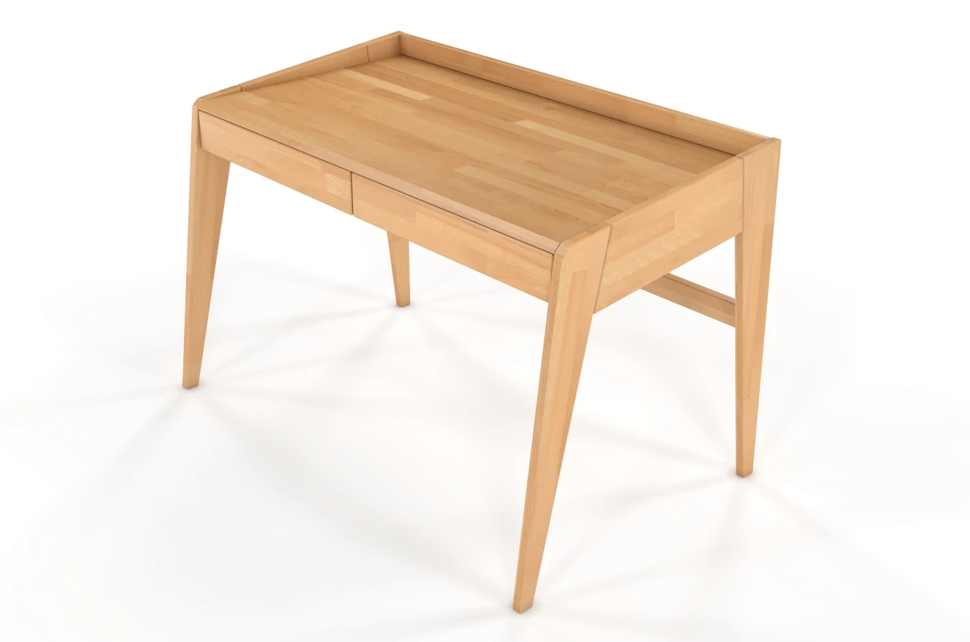 Drewniane bukowe biurko / toaletka z szufladami Visby LISA / kolor naturalny