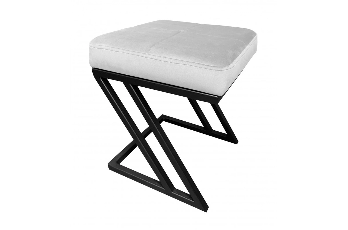 Tapicerowany puf DIZI na metalowych nogach / kolor tkaniny + podstawy do wyboru!