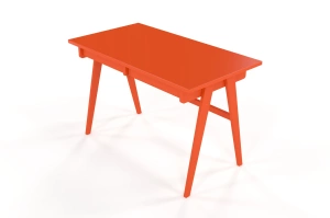 Drewniane biurko / toaletka z szufladami Visby EDDA / kolor marsala / 120x65 cm