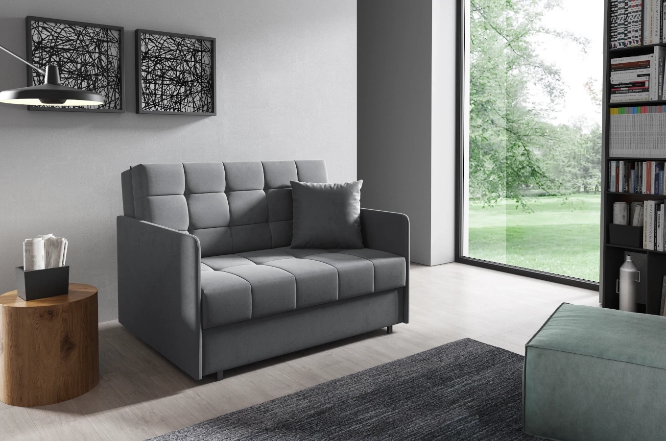Klasyczna sofa MAXI z funkcją spania / szerokość 125 cm