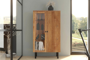 Witryna dębowa Visby NORVIK High / szer. 80 cm