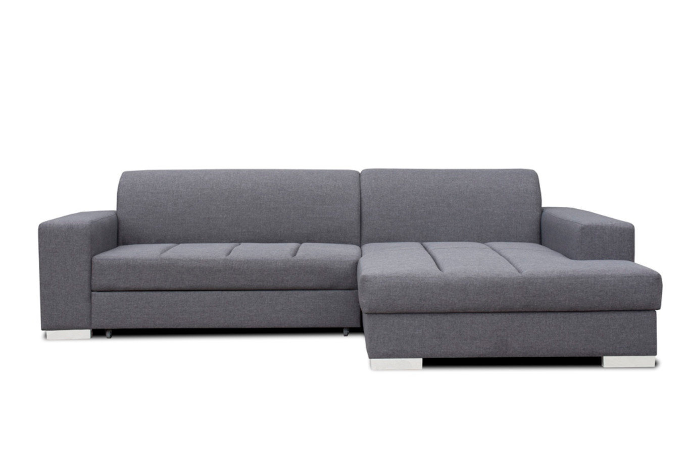 Nowoczesny rozkładany narożnik SANTINO z pojemnikiem na pościel