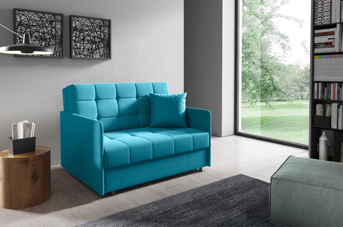 Klasyczna sofa MAXI z funkcją spania / szerokość 125 cm