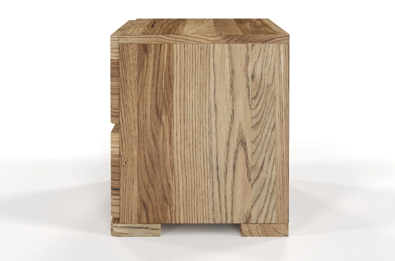 Drewniana szafka nocna dębowa Visby SANDEMO HIGH 2S / olej retro