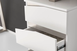 Nowoczesne białe biurko z szufladami TORI II / 150x67 cm