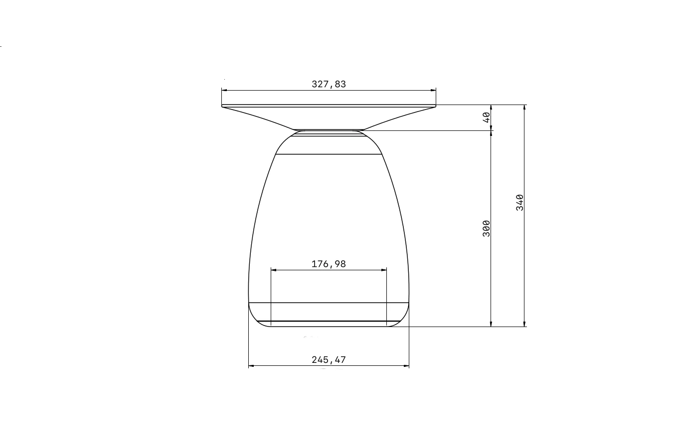 Stolik drewniany Kayani BAOBAB 34 różne kolory, wys. 34 cm / kolor czarny