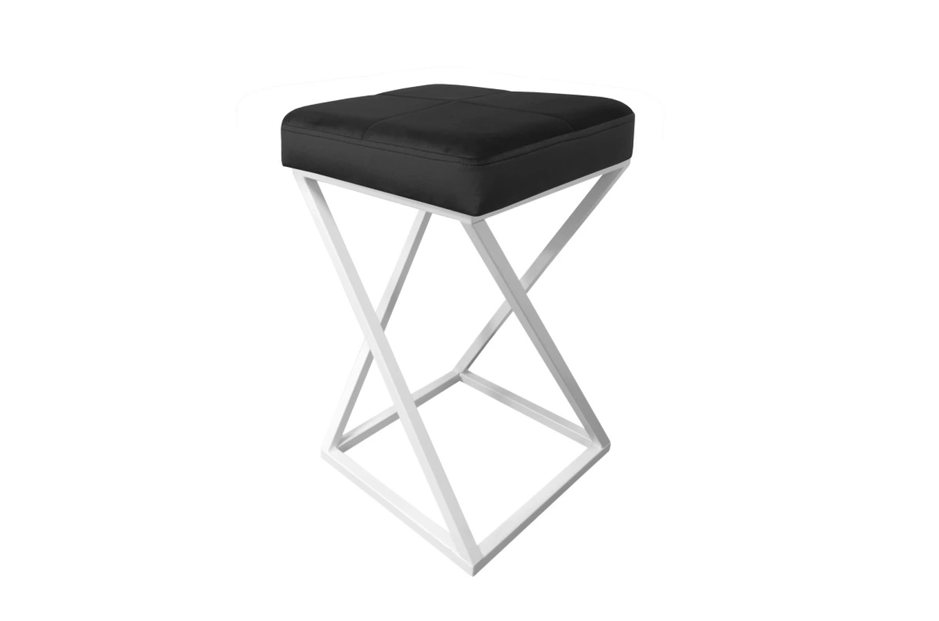 Tapicerowany hoker DIXI na metalowych nogach / kolor tkaniny + podstawy do wyboru!