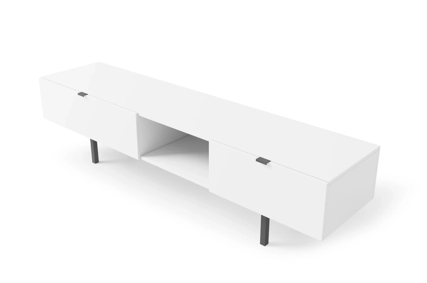 Nowoczesna biała szafka RTV z szufladą Skandica MYWAY / szer. 180 cm