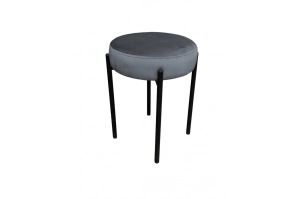 Tapicerowany taboret TERZO na metalowych nogach / kolor tkaniny + podstawy do wyboru!