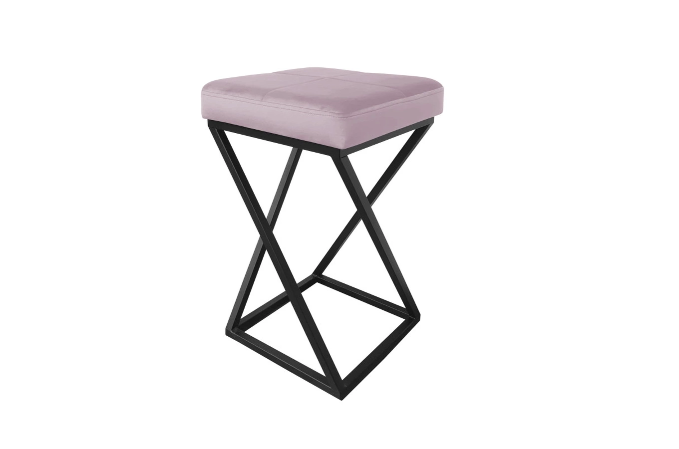 Tapicerowany hoker DIXI na metalowych nogach / kolor tkaniny + podstawy do wyboru!