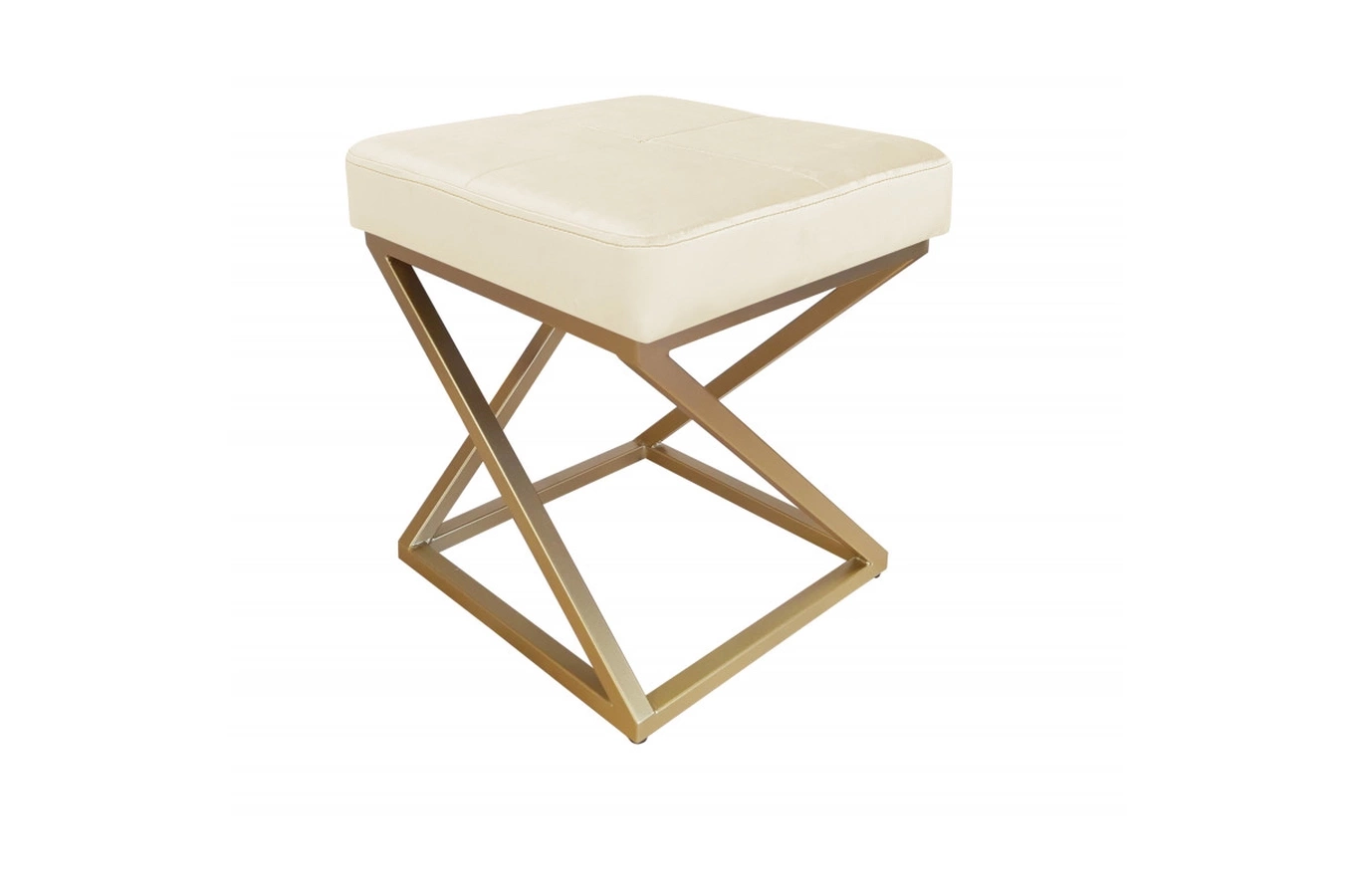 Tapicerowany puf DIXI na metalowych nogach / kolor tkaniny + podstawy do wyboru!