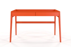 Drewniane biurko / toaletka z szufladami Visby LISA / kolor marsala / 125x70 cm