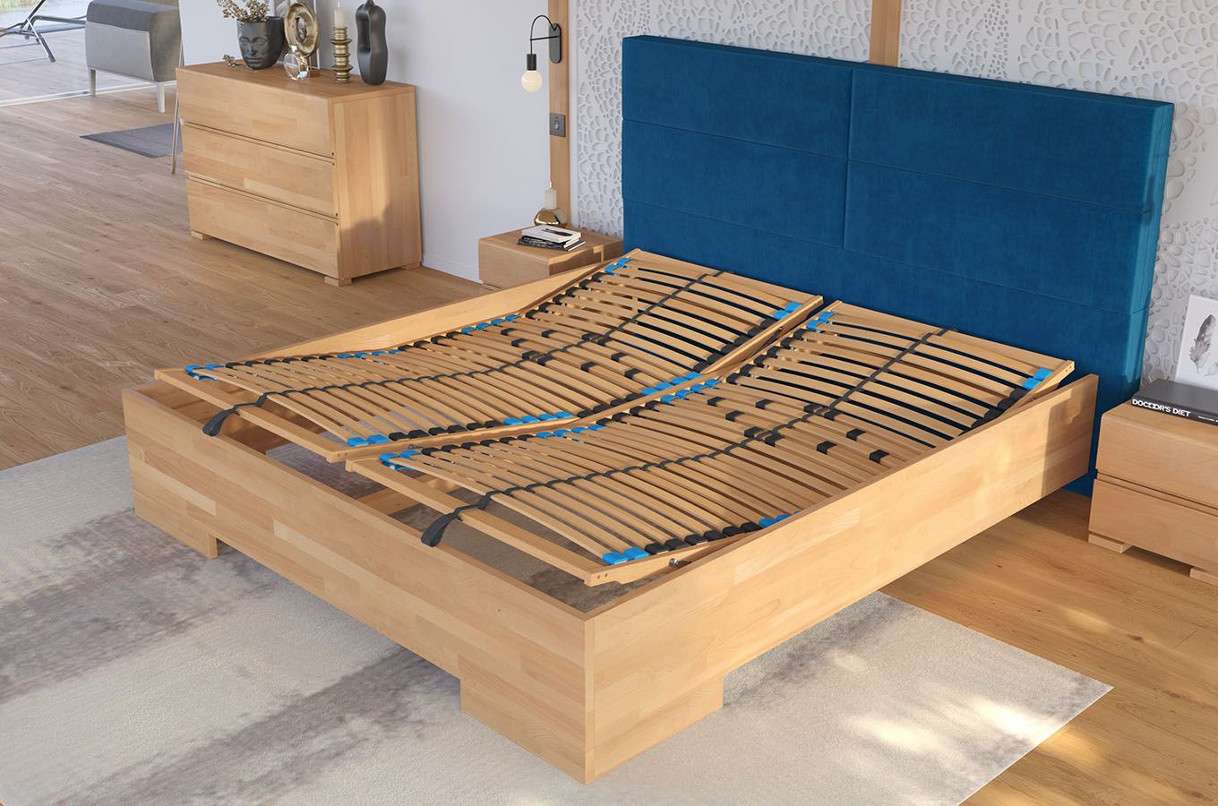 Stelaż Visby ARNE z manualną regulacją ułożenia zagłówka i podnóżka