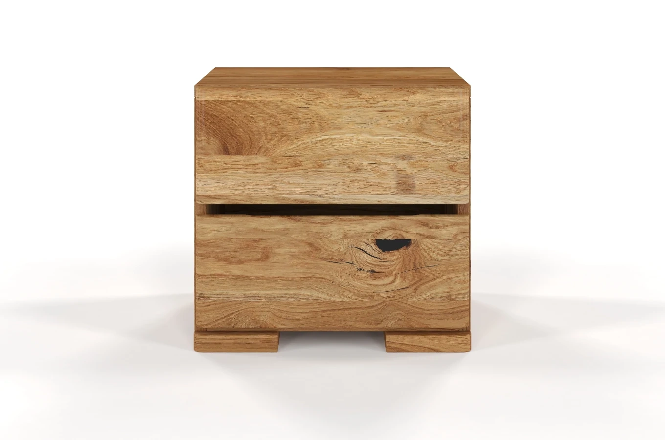 Drewniana szafka nocna dębowa Visby Sandemo High 2S / szer. 40 cm