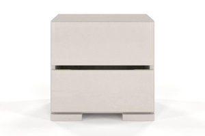 Drewniana szafka nocna sosnowa Visby Sandemo High 2S / kolor biały