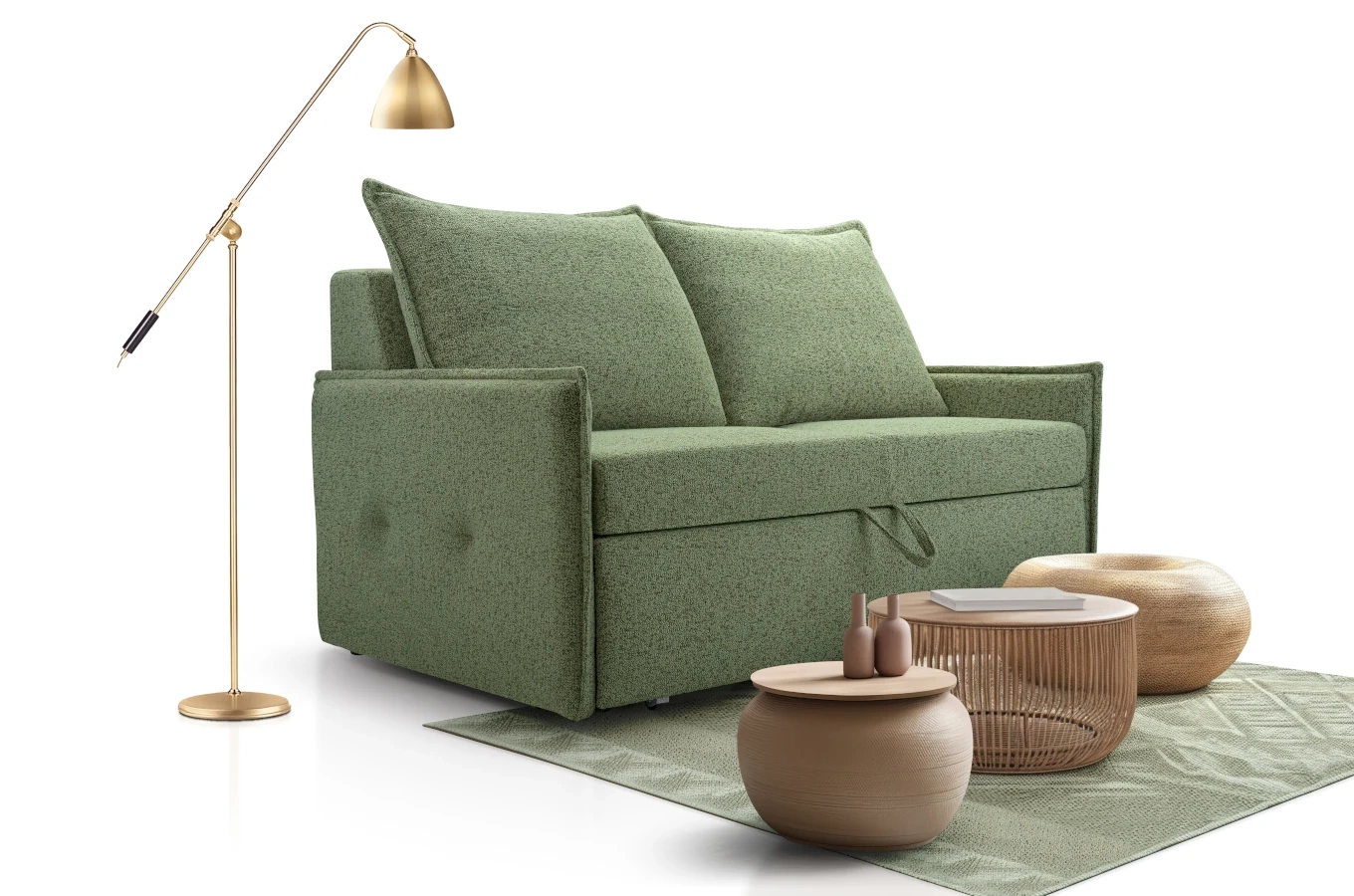Nowoczesna rozkładana sofa DARIA z pojemnikiem na pościel