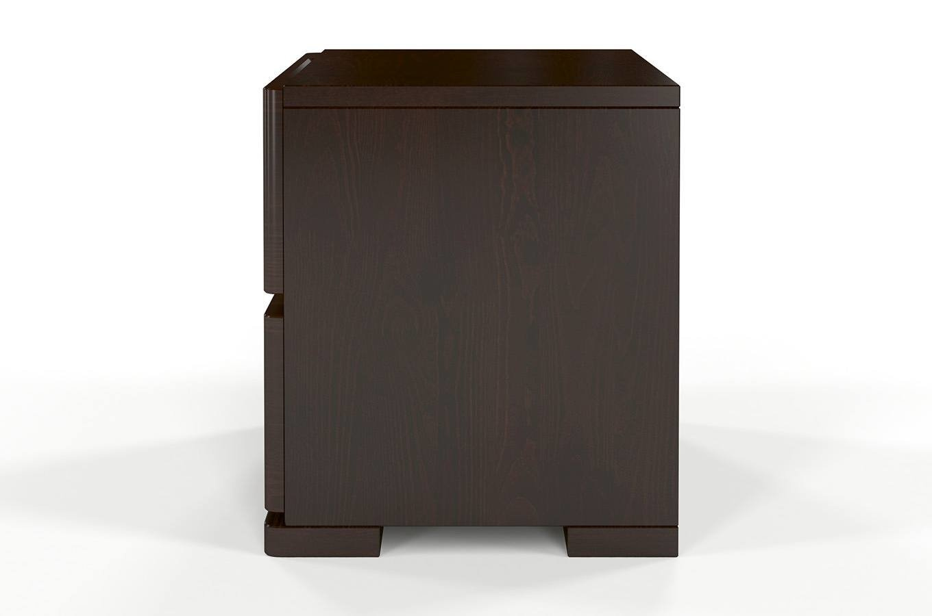 Drewniana szafka nocna sosnowa Visby Sandemo High 2S / kolor orzech