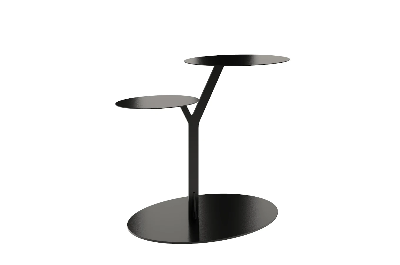 Metalowy stolik pomocniczy do salonu Kayani IROKO / kolor czarny