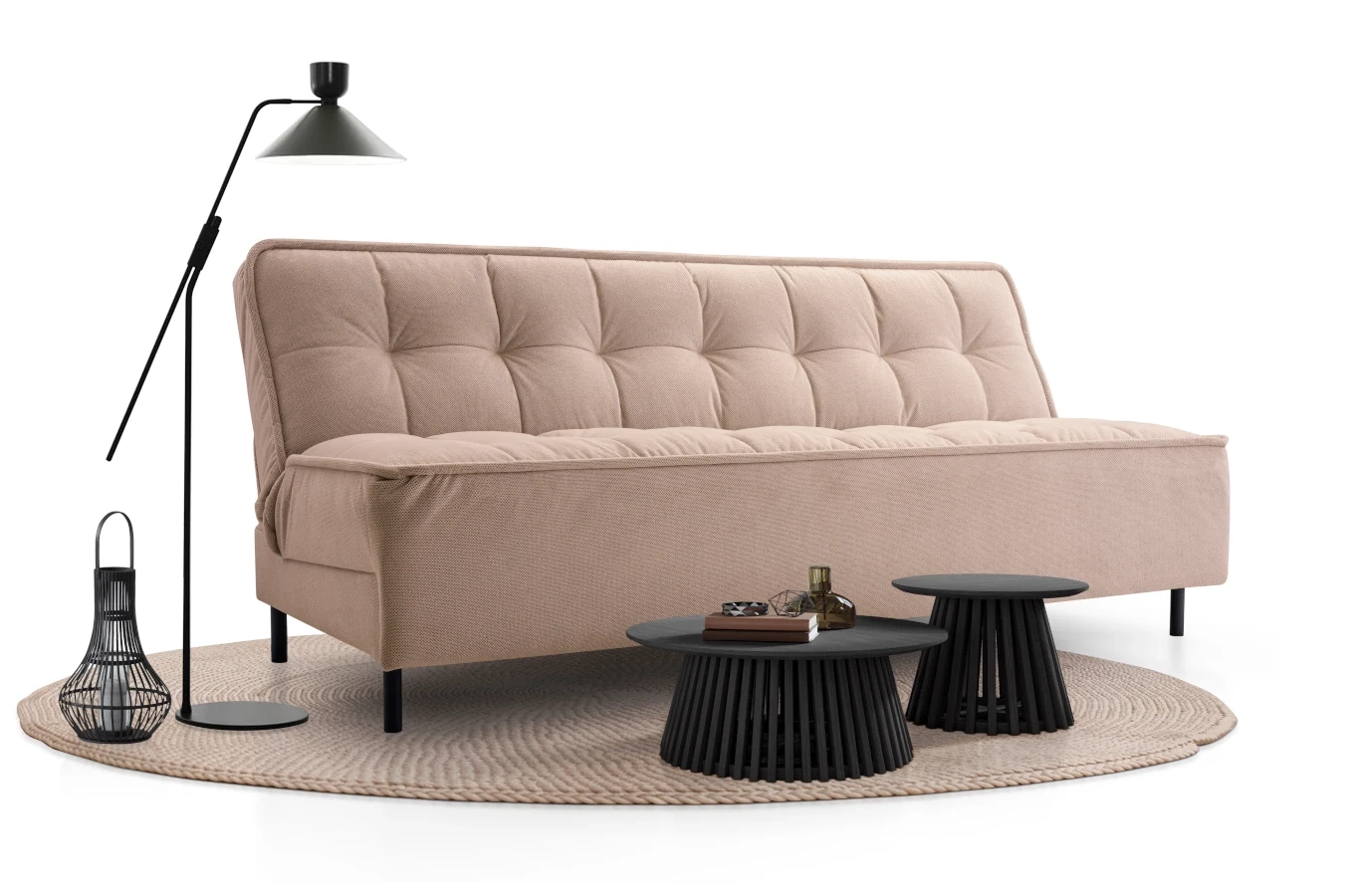 Nowoczesna rozkładana sofa LUIZA z pojemnikiem na pościel