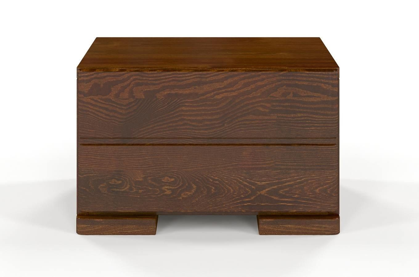 Drewniana szafka nocna sosnowa Visby Sandemo 1S / kolor biały