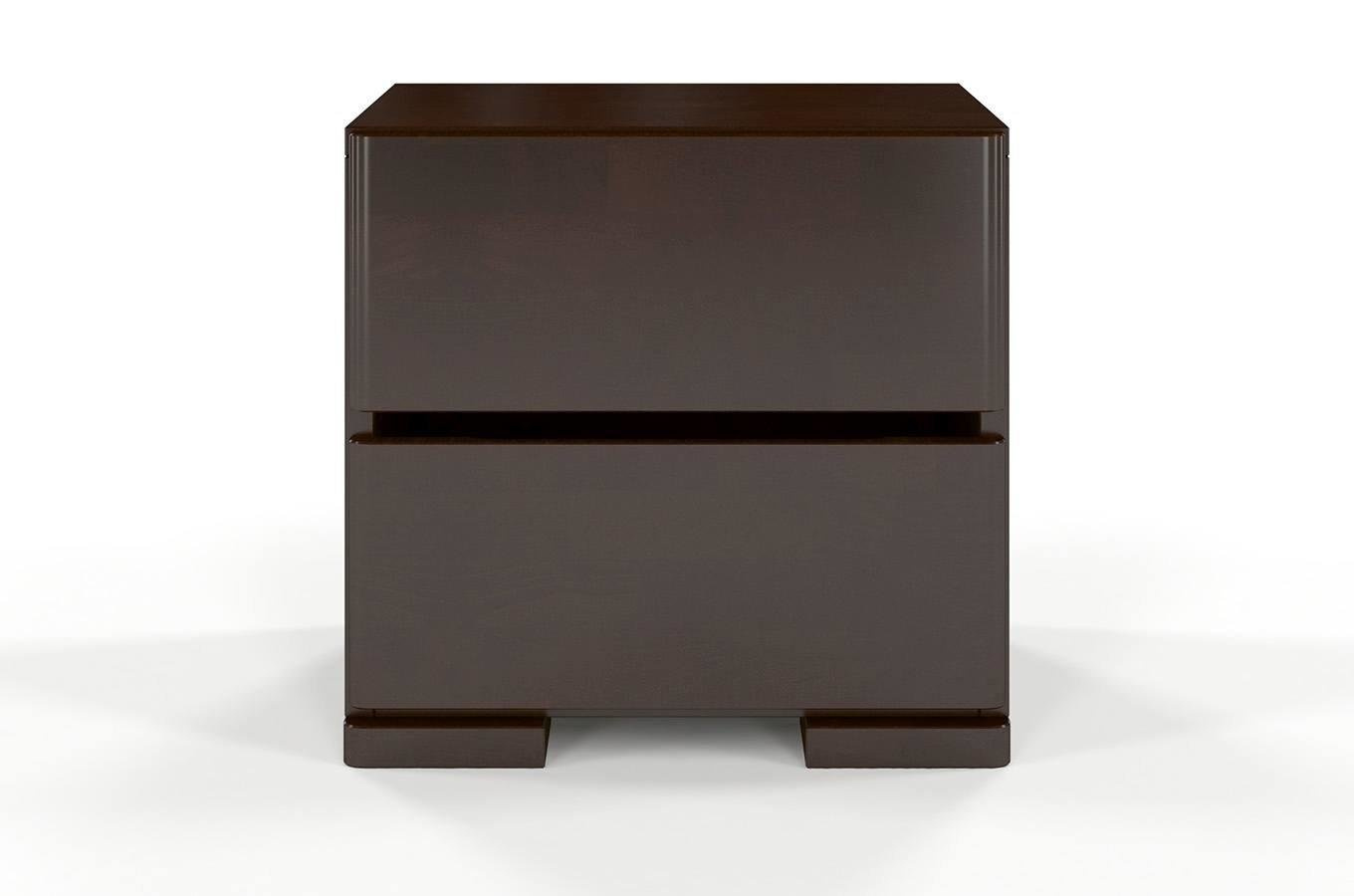 Drewniana szafka nocna bukowa Visby Sandemo High 2S / kolor biały