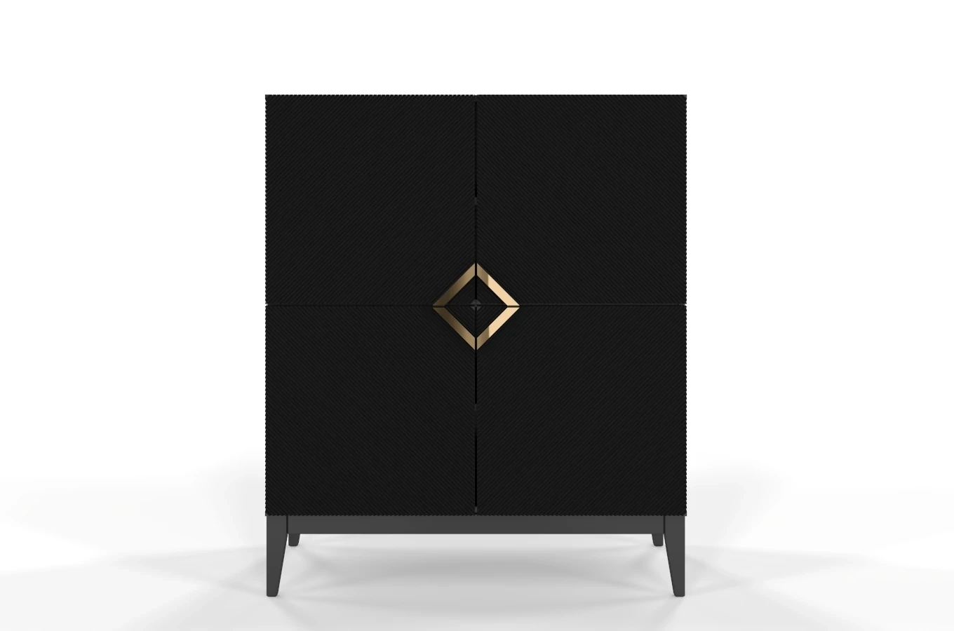 Drewniana komoda Visby DEMI HIGH / kolor czarny / szer. 100 cm