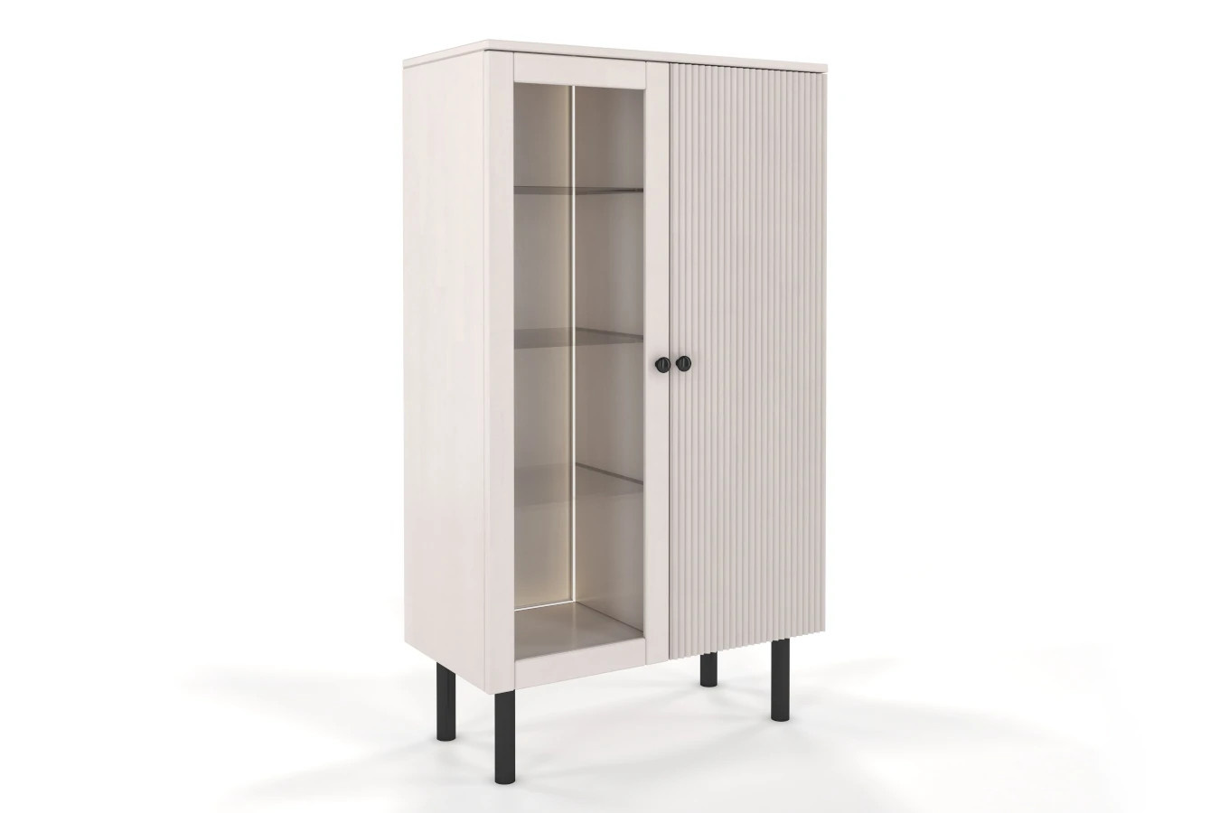 Witryna bukowa Visby NORVIK High / kolor biały