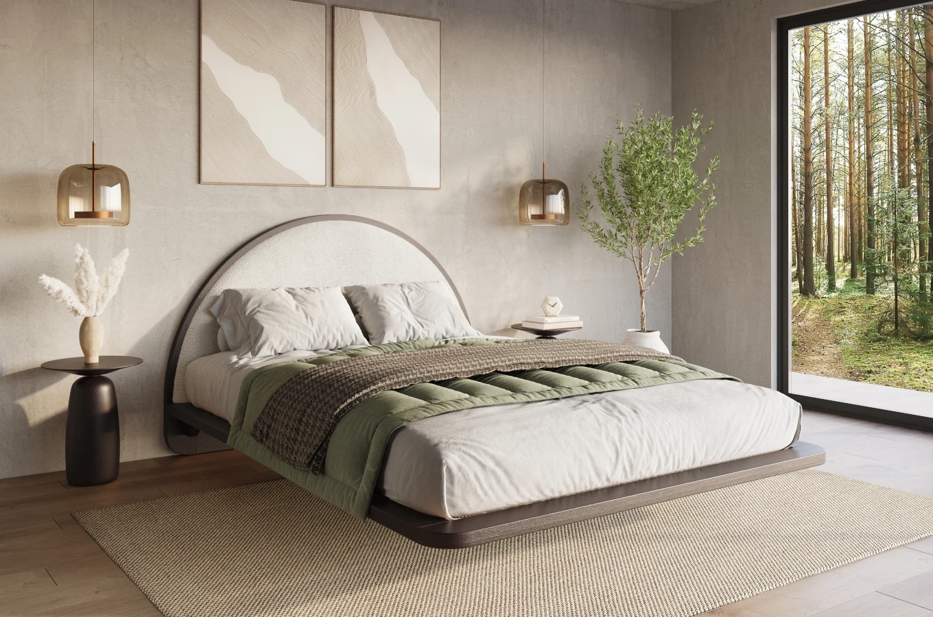 Stolik drewniany Kayani BAOBAB 44 różne kolory, wys. 44 cm