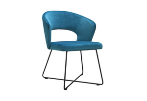 Nowoczesne krzesło tapicerowane KLEMENS X na metalowych nogach