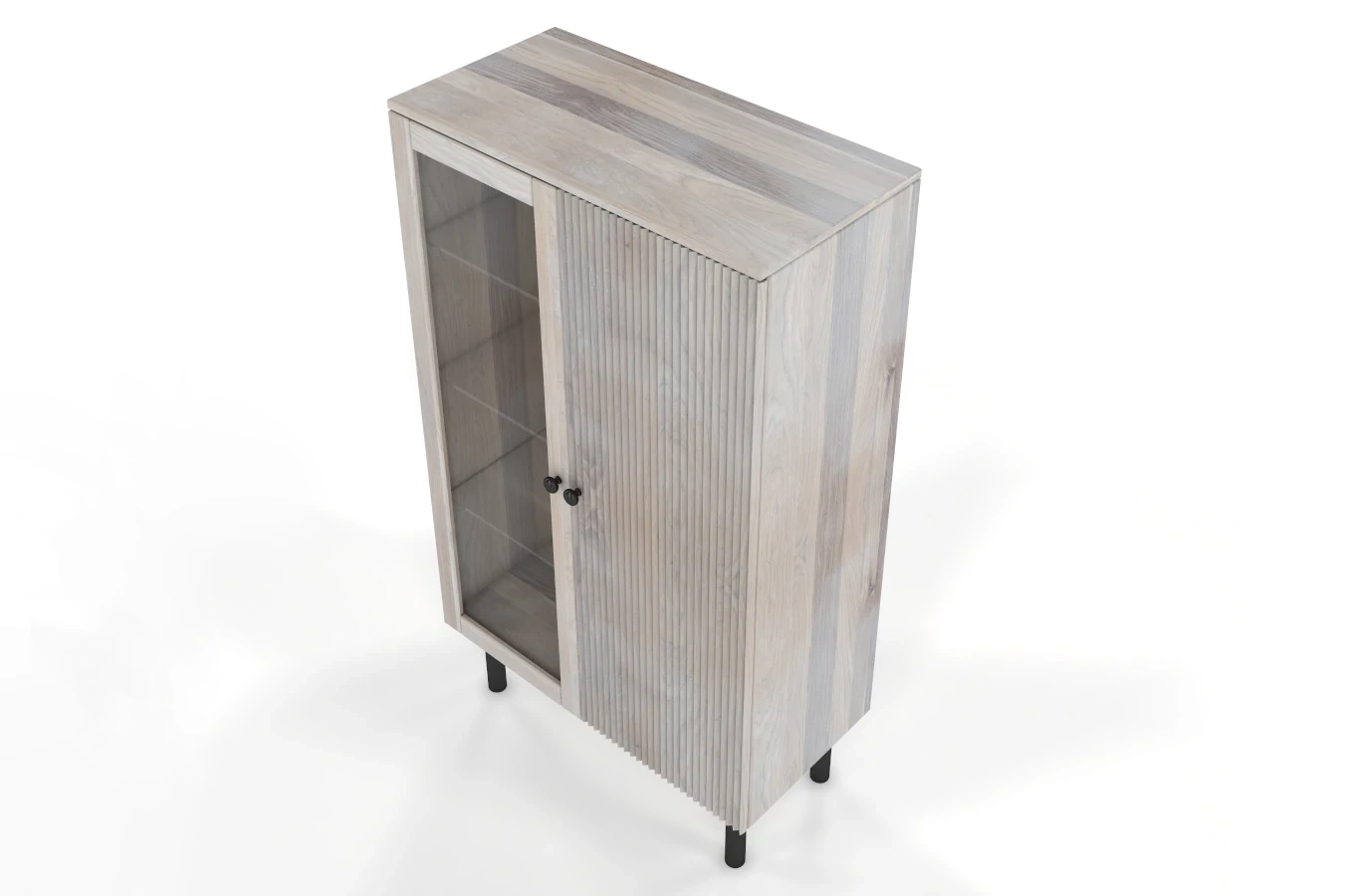 Witryna dębowa Visby NORVIK High / szer. 80 cm