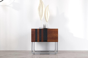 Szafka nocna bukowa Visby KIELCE / kolor biały