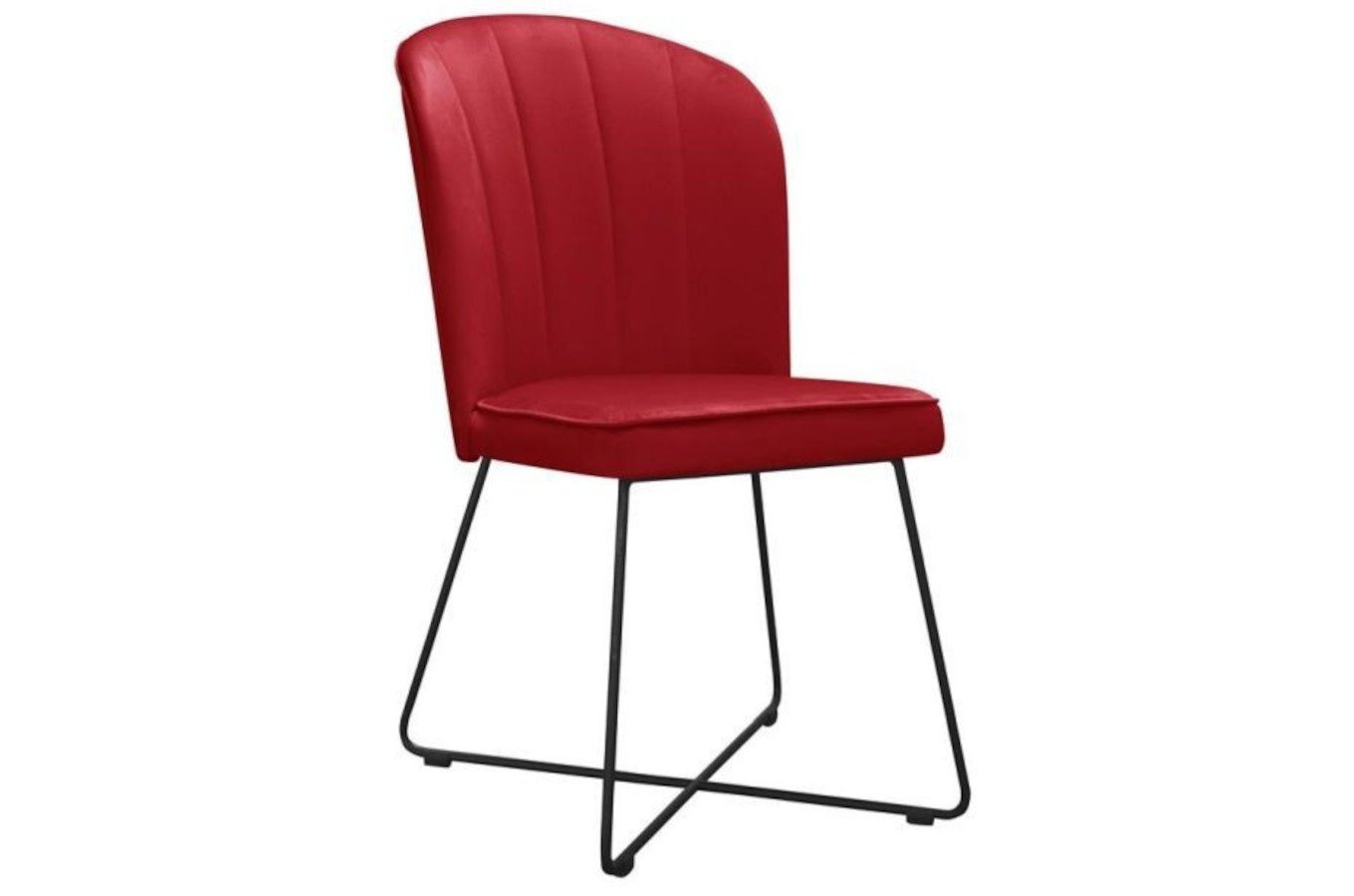 Krzesło tapicerowane CORNELIA X z pionowymi przeszyciami