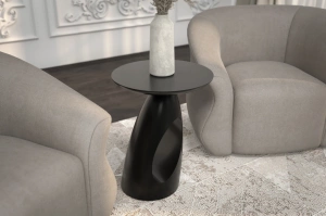 Stolik drewniany Kayani ISLAND różne kolory, wys. 40 cm / kolor czarny