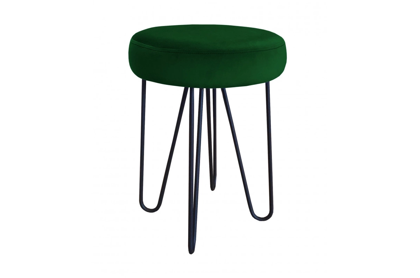 Tapicerowany taboret SECONDO na metalowych nogach / kolor tkaniny + podstawy do wyboru!