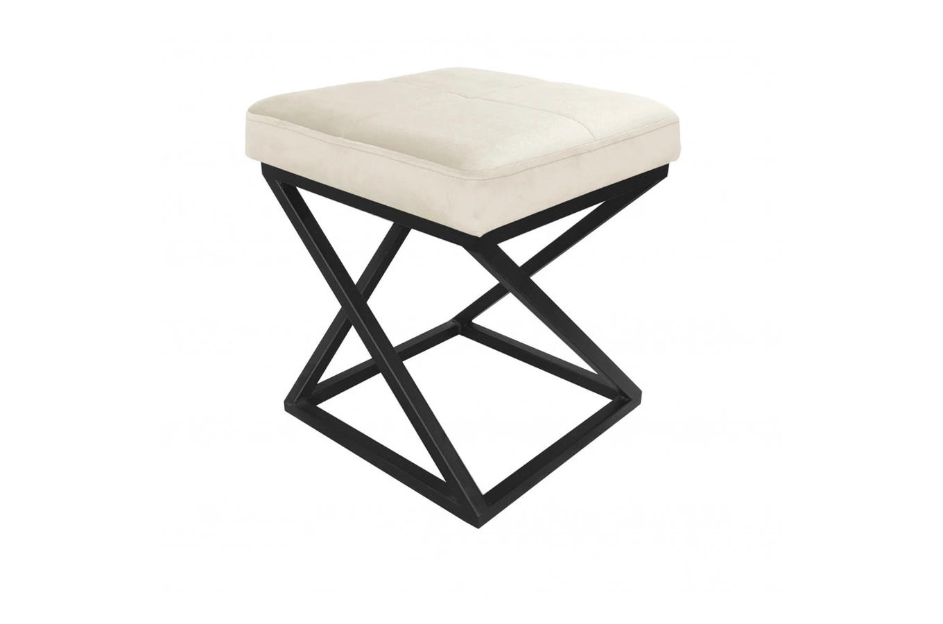 Tapicerowany puf DIXI na metalowych nogach / kolor tkaniny + podstawy do wyboru!