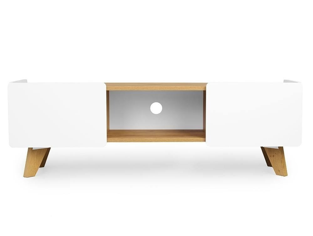 Szafka RTV Skandica LETT 02 na dębowych nogach / szer. 135 cm