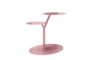 Metalowy stolik pomocniczy do salonu Kayani IROKO / kolor pudrowy róż