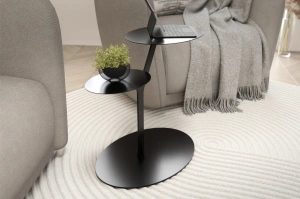 Metalowy stolik pomocniczy do salonu Kayani IROKO / kolor czarny