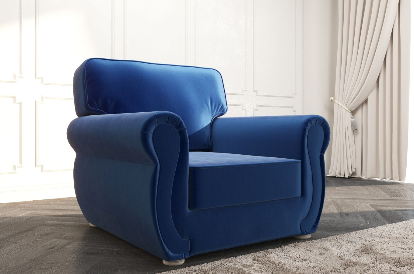 Elegancki fotel BONA w angielskim stylu