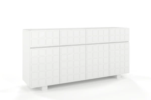 Nowoczesna komoda z frontami 3D Skandica CUBO LONG / kolor biały / szer. 169 cm