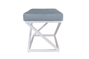 Tapicerowany puf DIXI na metalowych nogach / kolor tkaniny + podstawy do wyboru!