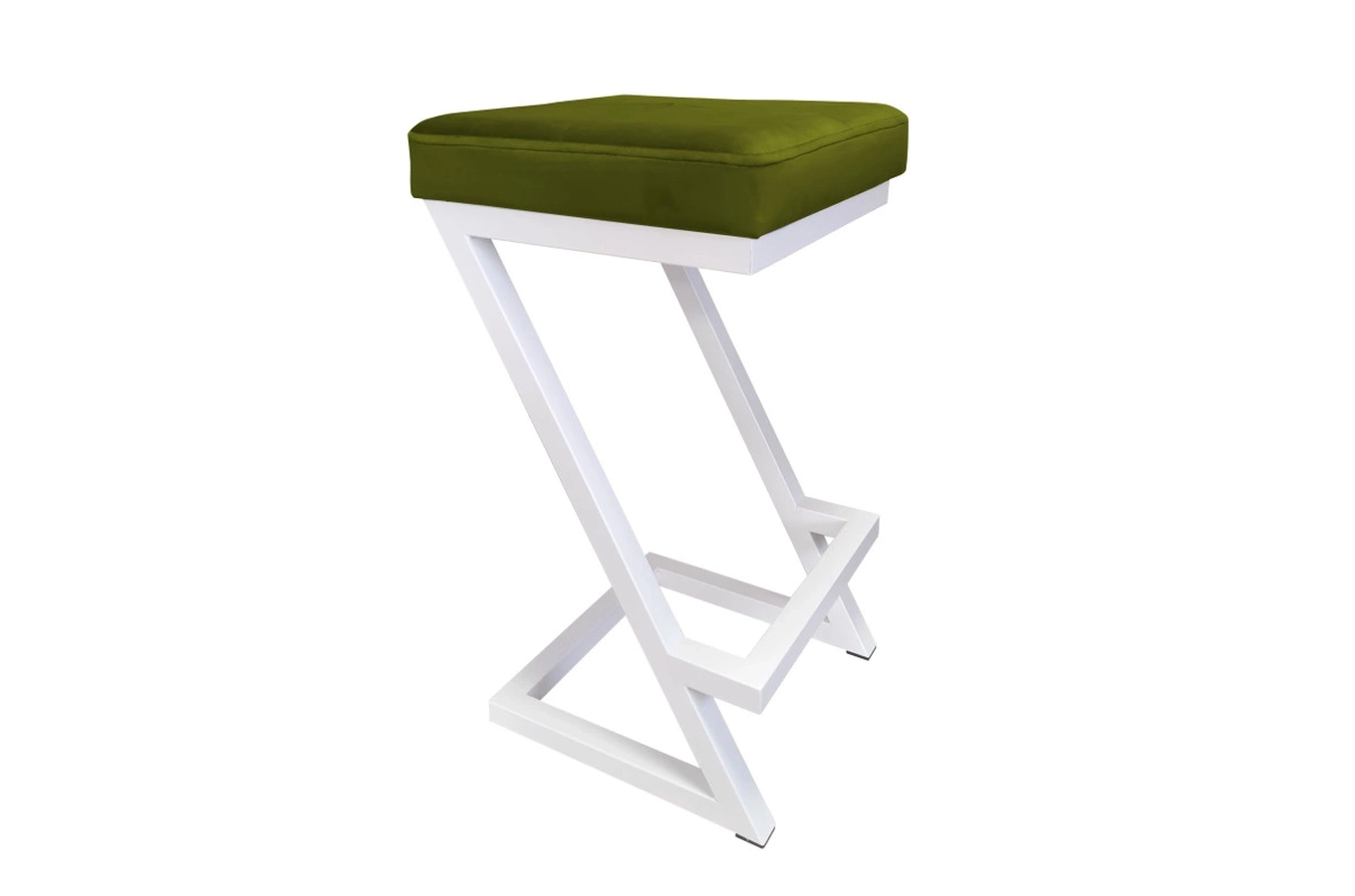 Tapicerowany hoker DIZI na metalowych nogach / kolor tkaniny + podstawy do wyboru!